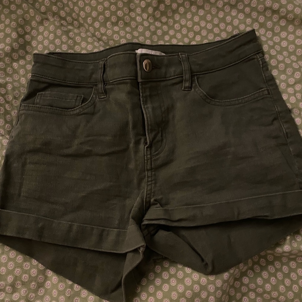 Green summer shorts